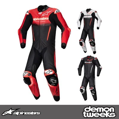 Traje de moto Alpinestars GP-R7 de cuero - Certificado CE, ajuste precurvo de carrera Foto 1 de 3