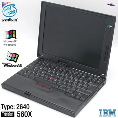 Notebook IBM THINKPAD 560X PENTIUM MMX 4GB 32MB Laptop WINDOWS 95 2640700 2640 - Immagine 1 di 4