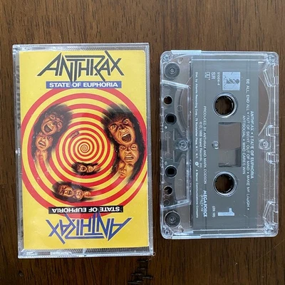 State Of Euphoria by Anthrax (Cassette, 1988, Island Records) PLAY TESTED - Image 1 of 4