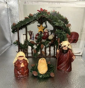 Department 56 Stags Leap Nativity  (as Is) (Holly Family Only) Small Figurines - Picture 1 of 9
