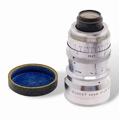 EX++ Elgeet Wide Angle 13 mm f1.5  C-mount 16 mm cine Lens WORKS EXC #14 - Image 1 of 4