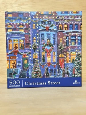 Galison CHRISTMAS STREET 500-Piece Jigsaw Puzzle Art: Mclindon- Sealed - Image 1 of 3