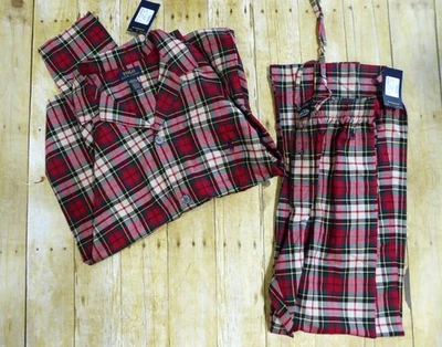 Polo Ralph Lauren клетку пижамы комплект ed зеленый шнурок эластичные брюки новый маленький S - Изображение 1 из 4