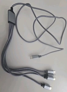 5"FT Type C to  4 Type C, 1 To 4 C Adapter For iPhone Android Tablet Devices - Picture 1 of 5