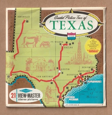 Complete set of vintage View-Master reels Texas 1950s - Image 1 of 2