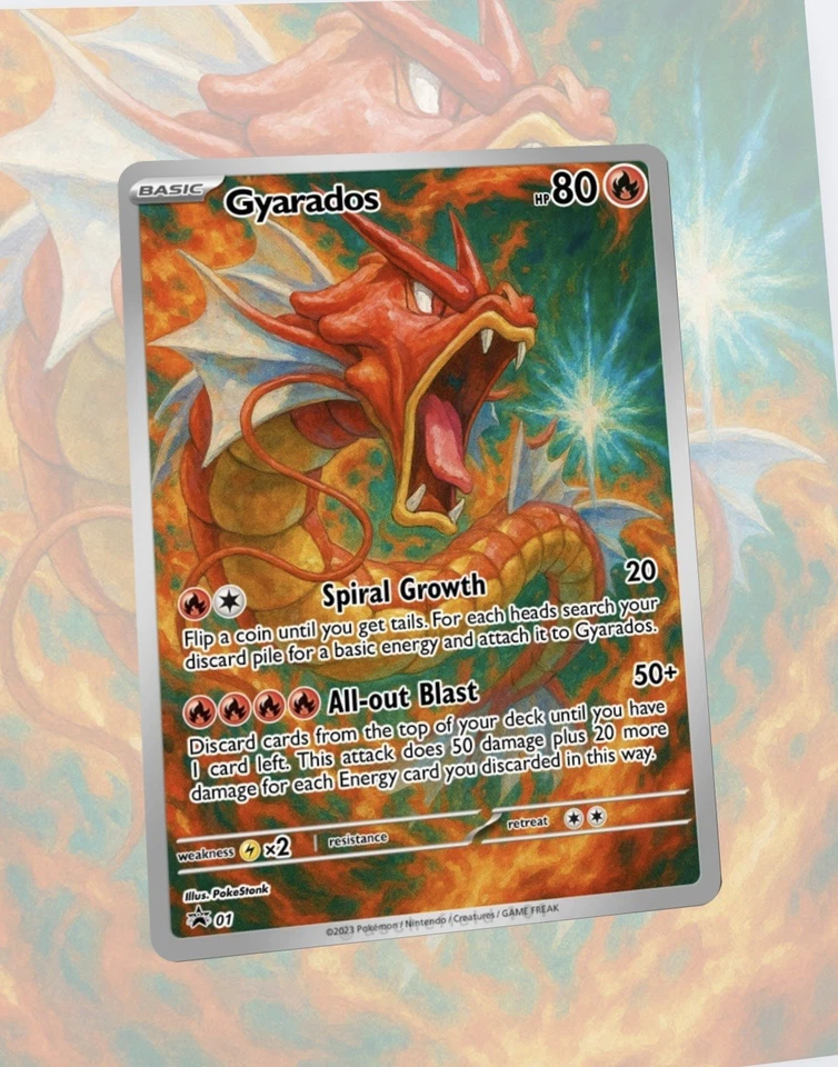 Custom Fan Art Pokemon Card Gyarados - Image 1 of 1