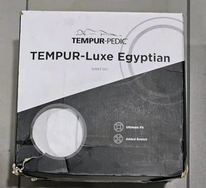 Tempur-Pedic Luxe Egyptian Cotton Sheet Set Split King Size White - NEW - Picture 1 of 4