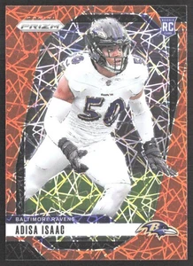 Adisa Isaac 2024 Panini Prizm Orange Lazer #302 RC Baltimore Ravens - Picture 1 of 2