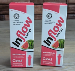 Cirkul Flavor Sip Cartridge x2 Lot Inflow Energy Watermelon w/ Caffeine & Vit-B - Picture 1 of 8