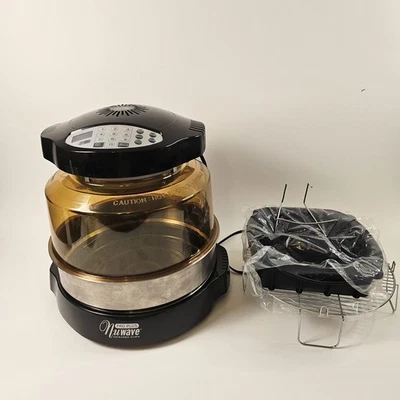 NuWave Oven Pro Plus 20612 mit Bernsteinkuppel Stahl Verlängerungsring & Silikonpfannen - Bild 1 von 4