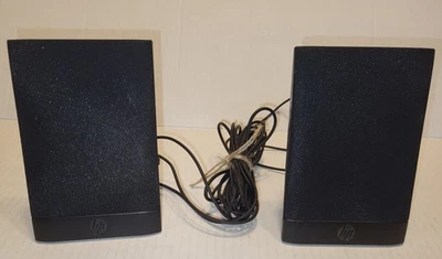 HP H-204B USB Powered Thin Flat Laptop Computer Speakers  BLACK - Image 1 of 4