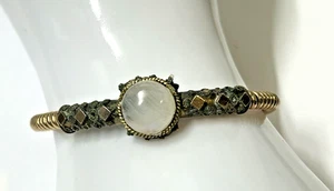 Antikes viktorianisches erweiterbares Armband mit Mondstein Mittelstein - Bild 1 von 10