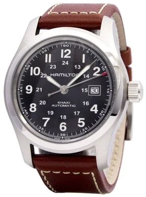Hamilton Khaki Field Swiss Made Quadrante Nero H70555533 100M Orologio da Uomo - Immagine 1 di 4