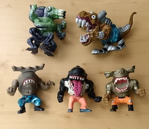 STREET SHARKS FIGUREN 1995 5X HAI DINO HAMMERHAI OKTOPUS - Bild 1 von 4
