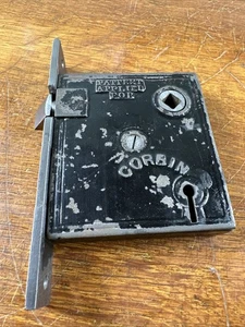 Antique Corbin Vintage Door Mortise Lock, Latch and Lock No Key - Picture 1 of 10