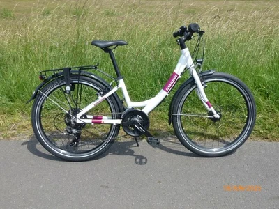 Fahrrad Trekking/Mädchen- 24" pearlwhite, neuwertig - Bild 1 von 4