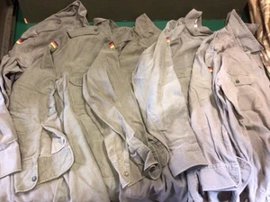Vintage Bundeswehr grüne Moleskin Kampfhemden X5 Restposten, Klasse 1, ausgestellt - Bild 1 von 15