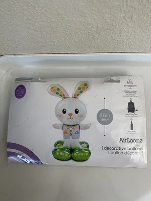 Easter Bunny 46” Colorful Balloon AirLoonz Fill With Air Anagram - Image 1 of 4