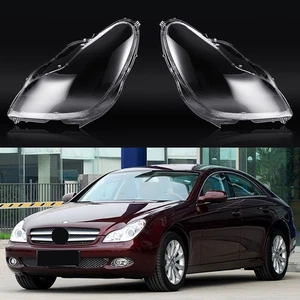 Pair Headlight Lens Cover For Mercedes Benz W219 CLS350 CLS500 CLS550 2007-2011 - Picture 1 of 9