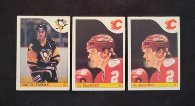 1985-86 O-PEE-CHEE ROOKIE LOT MARIO LEMIEUX #9 AL MacINNIS (2) #237 NHL HOCKEY - Image 1 of 4