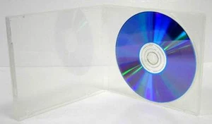 200 10 mm estuche de polietileno CD único con funda - transparente, bloqueo M - Imagen 1 de 1