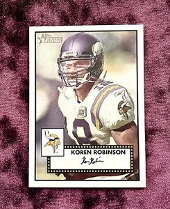 Camiseta deportiva Koren Robinson Topps Heritage negra como nueva facsímil auto vikingos estado de Carolina del Norte - Imagen 1 de 4