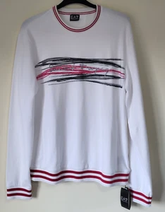 EMPORIO ARMANI EA7 White Saint Tropez 3YPM55PJ77Z Sweatshirt Jumper XXL BNWT - Picture 1 of 10