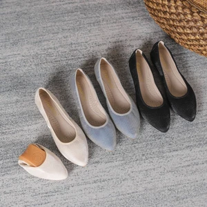 Women's Spring&Summer Fashion Shallow Mouth All-match Flat Pointed Casual Shoes - Picture 1 of 7