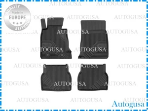 NEW LHD BLACK RUBBER FLOOR MATS ALL WEATHER CAR LINERS FOR BMW E39 1995-2003 - Picture 1 of 4