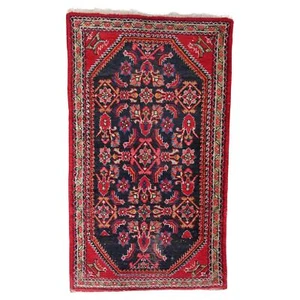 Handmade Vintage Persian Hamadaan Rug 2.4' x 4.2' (74cm x 129cm), 1960s - 1C1139 - Picture 1 of 10