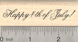 Sello de goma Feliz 4 de julio, Día de la Independencia Americana E24707 Mundial - Imagen 1 de 1