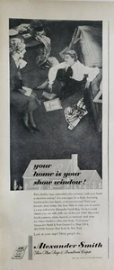 Vintage 1948 Alexander Smith Carpet Print Ads Ephemera Wall Art Decor - Imagen 1 de 1
