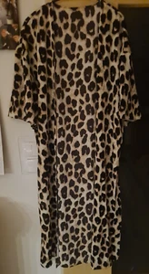 Kimono, Cardigan,  Bademantel Gr.50/52  Hausmantel, Mantel, Kurzarm, Leoprint - Bild 1 von 11
