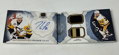 2016-17 UD The Cup Jake Guentzel Rookie Gear Booklet Rookie Patch Auto /24 RPA - Image 1 of 3