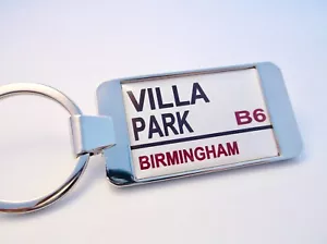 ASTON VILLA STADIUM BADGE STREET ROAD SIGN KEYRING KEY FOB KEYFOB GIFT - Picture 1 of 1
