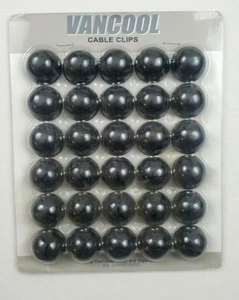 VANCOOL Single & Double Channel 30 Pack Cable Clips Self Adhesive NIP - Afbeelding 1 van 6