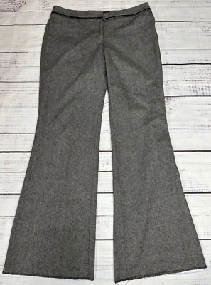 Pantalones de vestir Express Design para mujer Editor corte bota mezcla de lana talla 8 gris tejido Foto 1 de 4