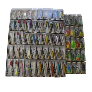 70pcs Mixed Fishing Lures Crankbait Popper Shad VIB Minnow Bass Frog Crank Bait - Picture 1 of 11