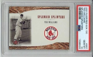 2001 FLEER RED SOX 100 SPLENDID SPLINTERS TED WILLIAMS CARD RED SOX PSA 10 POP 4 - Picture 1 of 2