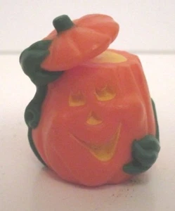 HALLMARK MERRY MINIATURES HALLOWEEN PUMPKIN JACK O' LANTERN TIPPING HAT 1984 - Picture 1 of 4