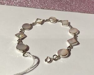 sterling silver mother of pearl bracelet 925