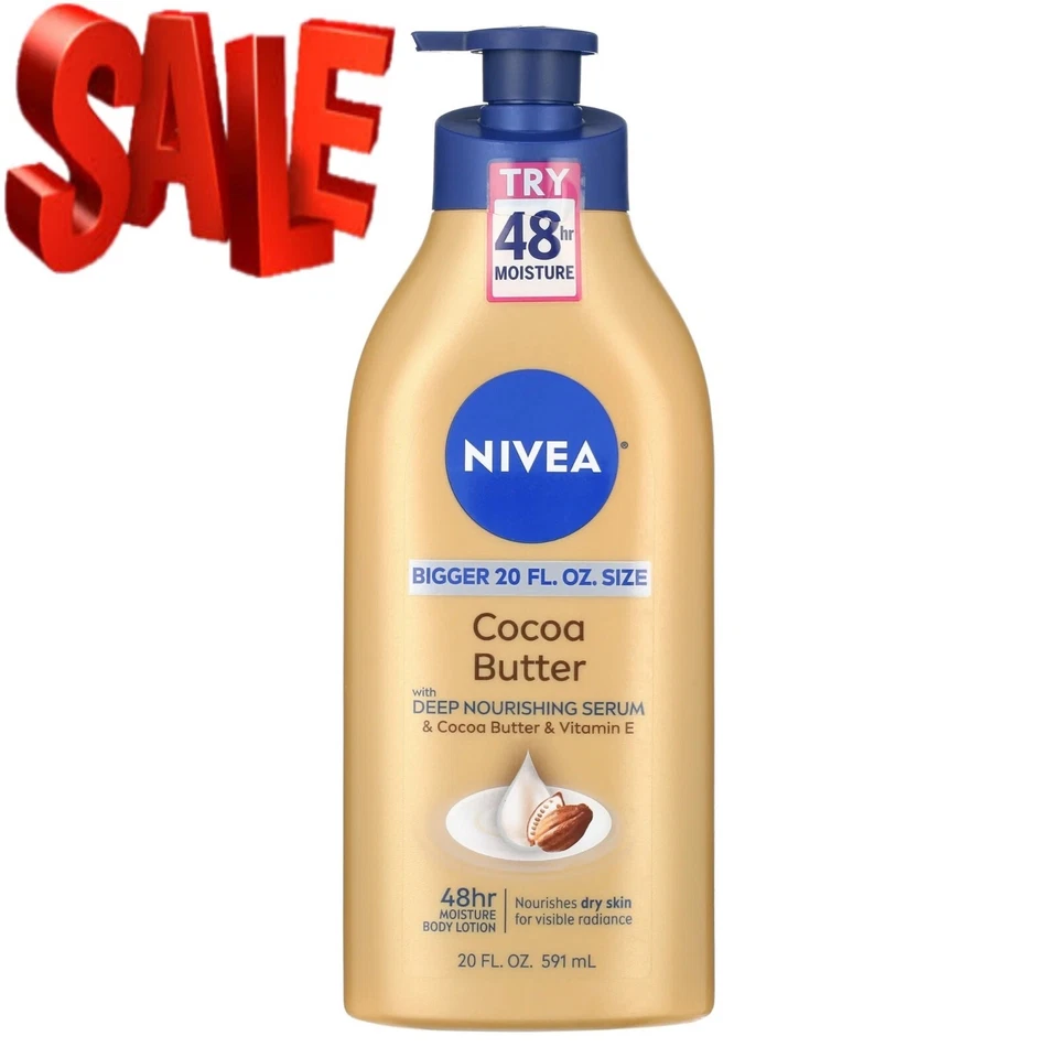 NIVEA Loción Corporal Manteca de Cacao con Suero Nutritivo Profundo, 20 Fl Oz Foto 1 de 4