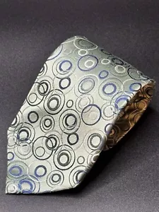 Croft & Barrow Silk Tie Necktie Olive Green Geometric - Picture 1 of 8