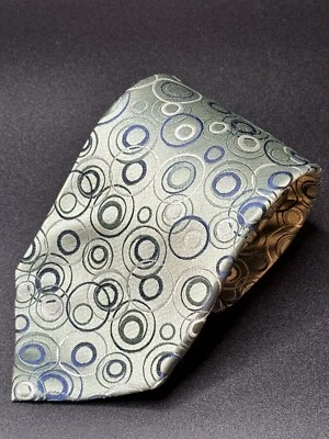 Corbata de seda Croft & Barrow verde oliva geométrica Foto 1 de 4