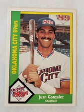1990 CMC 17 JUAN GONZALEZ OKLAHOMA CITY 89ers MINOR LEAGUE ROOKIE