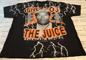 OJ Simpson Give OJ The Juice All Over Print Vintage Tee Shirt AOP (No Tag) 2XL - Picture 1 of 7