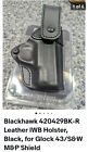 《☆Blackhawk 420429BK-R Leather IWB Lined Holster, Black, Glock 43/S&amp;W M&amp;P Shield