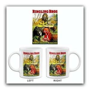Ringling Brothers - World's Biggest Menagerie - 1918 - Circus Show Poster Mug - Picture 1 of 3