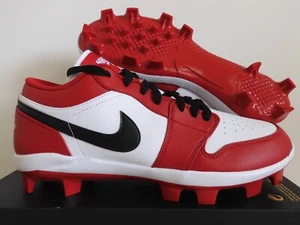 NIKE JORDAN 1 RETRO MCS LOW GYM RED-BLACK "BASEBALL CLEATS" SZ 11 [CJ8524-611] - Picture 1 of 5