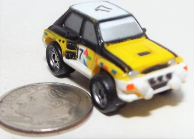 Small Micro Machine Renault 5 Turbo Rally Car number 17 in Yellow and White - Image 1 of 3